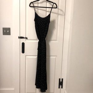 Vince Black and Tan floral print maxi dress